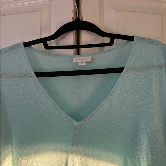 J. Jill Aqua V-Neck Short Sleeve Top - Picture 4 of 7